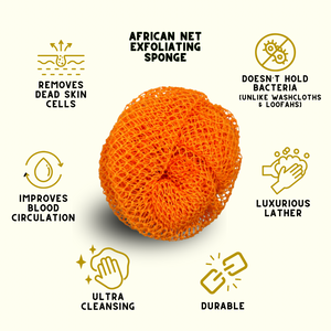 African Net Exfoliating Bath Sponge