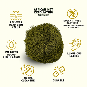 African Net Exfoliating Bath Sponge